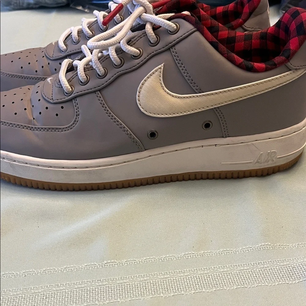 Nike Air Force 1 Gray and Red Sneakers size 8.5